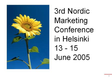 15.6.20051Petteri Baer. Summarising the Results of the 3rd Nordic Marketing Conference on Statistical Products and Services Petteri Baer Helsinki 13-15.