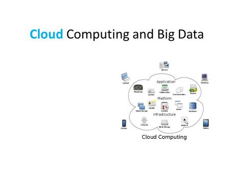 Cloud Computing and Big Data