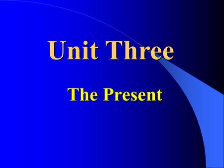 Unit Three The Present Unit Three The Present. 1. present Ⅰ.New Words: n.--- gift (present is a general term, but gift is a little formal term) n.---