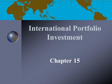 International Portfolio Investment