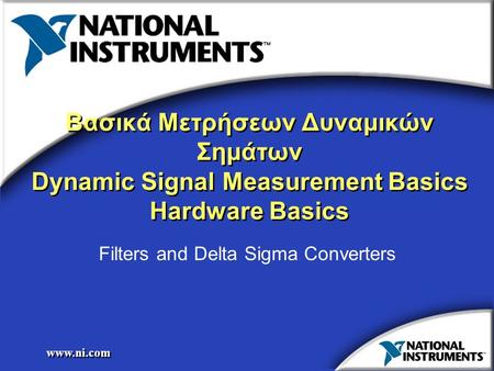 Filters and Delta Sigma Converters