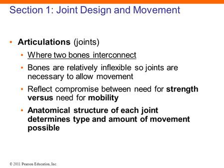 Section 1: Joint Design and Movement