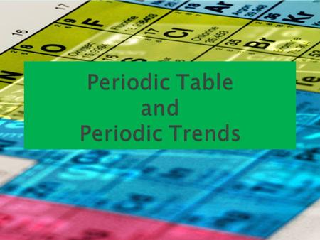  is an arrangement of the elements according to their properties.  It enables chemists to classify the elements so that it is possible to identify patterns.