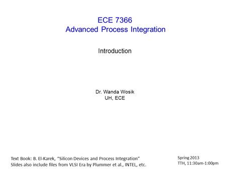 Advanced Process Integration