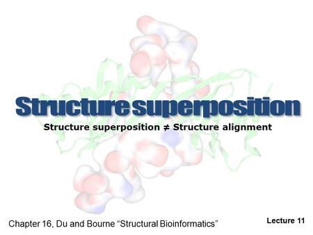 Structure superposition ≠ Structure alignment Lecture 11 Chapter 16, Du and Bourne “Structural Bioinformatics”