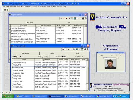 Dam Breach Organizations Incident Commander Pro Emergency Response & Personnel.