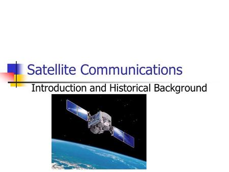 Satellite Communications