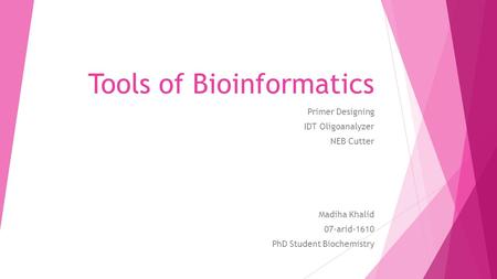 Tools of Bioinformatics