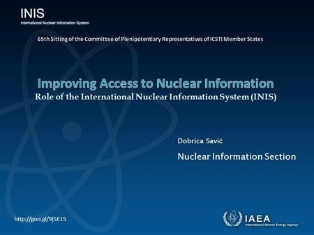 Nuclear Information Section Dobrica Savi ć