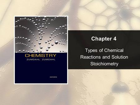 Types of Chemical Reactions and Solution Stoichiometry