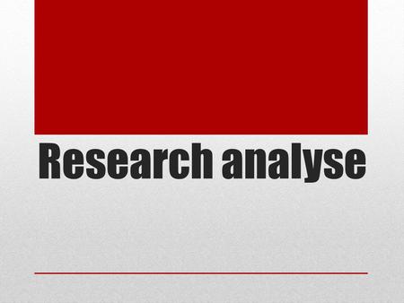 Research analyse. Description of problem Smoking has its real and great impact on the causes of the depth. Every year millions people are dying from illness.