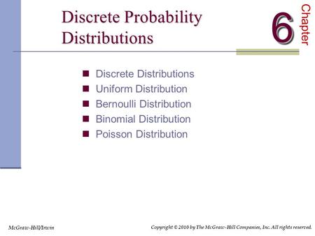 Discrete Probability Distributions