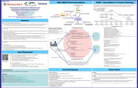 Provenance Capture in Data Access And Data Manipulation Software Patrick West 1 Peter Fox