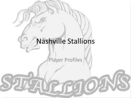 Nashville Stallions Player Profiles. Cliff Lee Pos: Starting Pitcher Height: 6’3” Weight: 190 Number: 33 Bats: Left Throws: Left Hometown: Benton, AK.