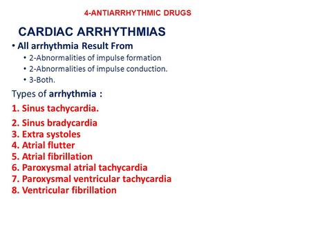 4-ANTIARRHYTHMIC DRUGS