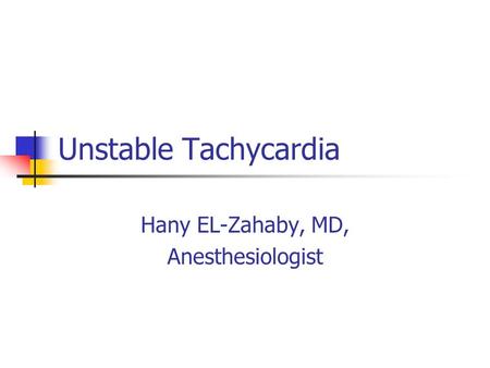 Hany EL-Zahaby, MD, Anesthesiologist