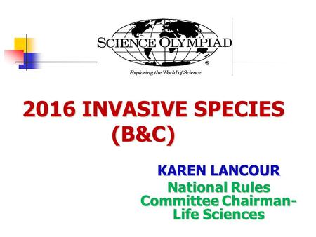 2016 INVASIVE SPECIES (B&C)