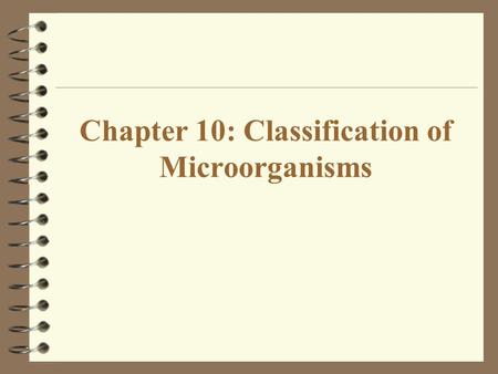 Chapter 10: Classification of Microorganisms. Phylogeny: The Study of Evolutionary Relationships of Living Organisms u Over 1.5 million different organisms.