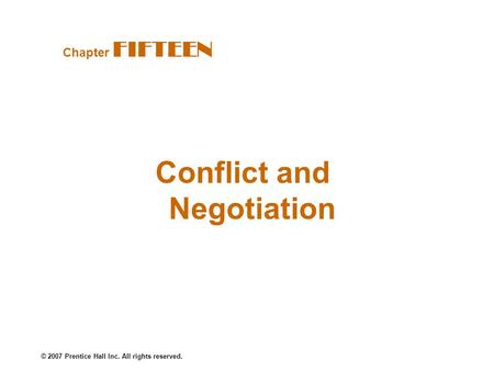 Conflict Conflict Defined