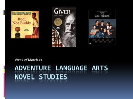 AdVENTURE Language Arts Novel Studies