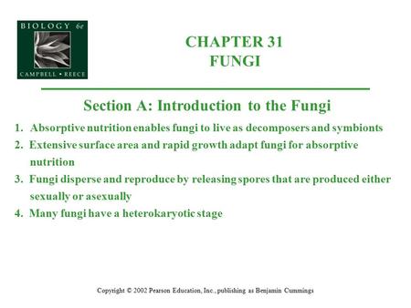 Section A: Introduction to the Fungi