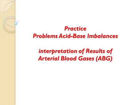 Getting an arterial blood gas sample