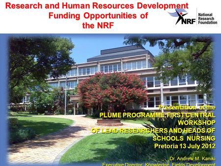 Research and Human Resources Development Funding Opportunities of