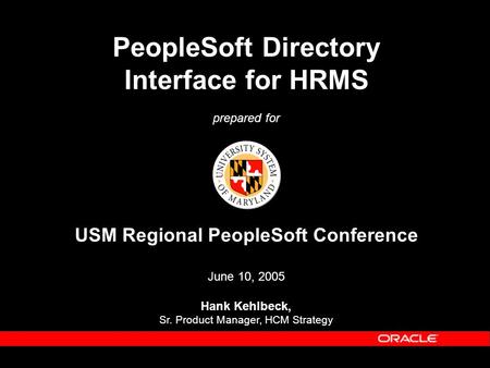 USM Regional PeopleSoft Conference