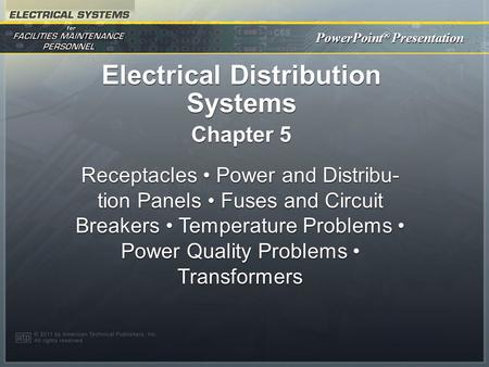 Electrical Distribution Systems