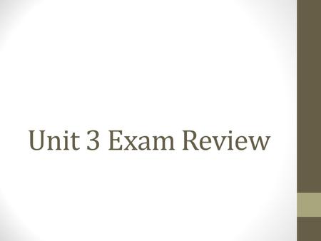 Unit 3 Exam Review. What causes a person to have stress? Stress is the response your mind and body feel when being threatened or challenged. There are.