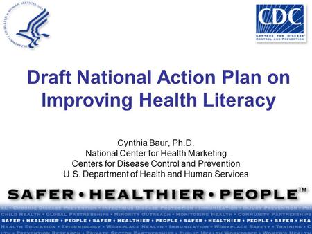 Draft National Action Plan on Improving Health Literacy