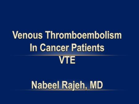 Venous Thromboembolism