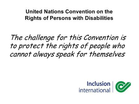 United Nations Convention on the Rights of Persons with Disabilities