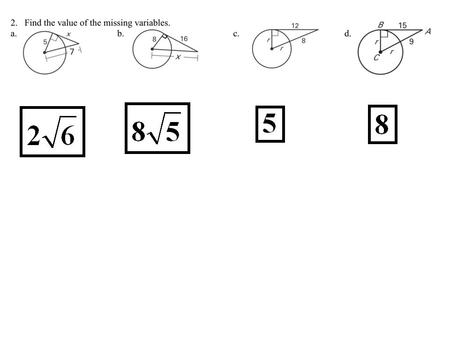 7.7 What More Can I Learn About Circles? Pg. 24 Angles Inside and Outside Circles.