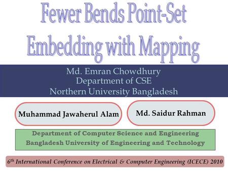 Department of Computer Science and Engineering Bangladesh University of Engineering and Technology Md. Emran Chowdhury Department of CSE Northern University.