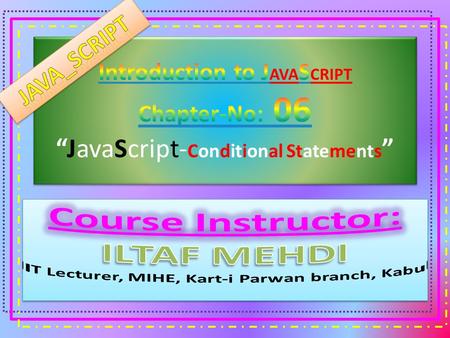 Conditional Statements While writing a program, there may be a situation when you need to adopt one path out of the given two paths. So you need to make.