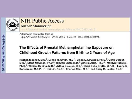 Methamphetamine (MA) use continues to be a significant problem in the United States. The number of adults age 12 and over who have tried MA once in their.