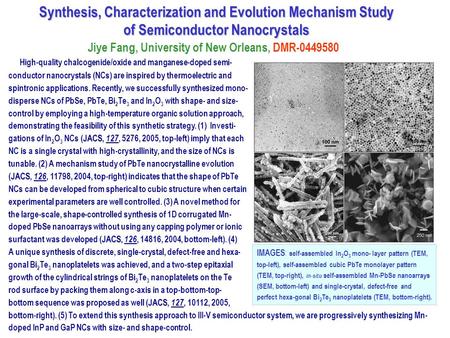 High-quality chalcogenide/oxide and manganese-doped semi- conductor nanocrystals (NCs) are inspired by thermoelectric and spintronic applications. Recently,