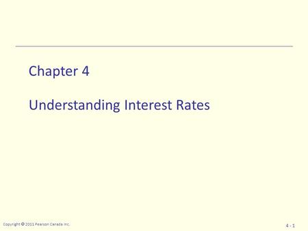 Understanding Interest Rates