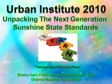 Urban Institute – Session 2 The mediocre teacher tells The good teacher explains The superior teacher demonstrates The great teacher inspires ~ William.