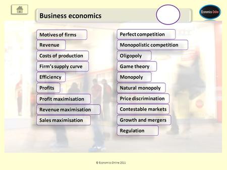 © Economics Online 2011. 3 Alternative motives.