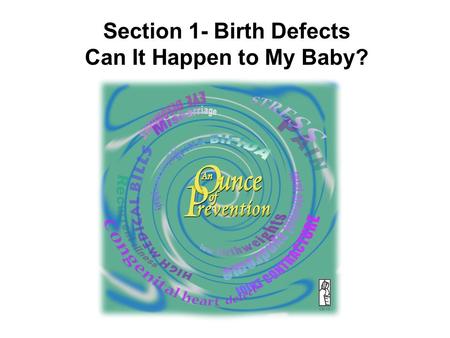 Section 1- Birth Defects Can It Happen to My Baby?