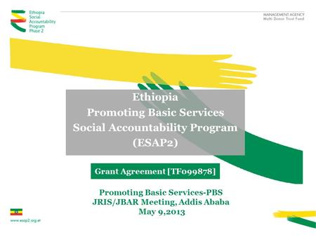 Ethiopia Promoting Basic Services Social Accountability Program