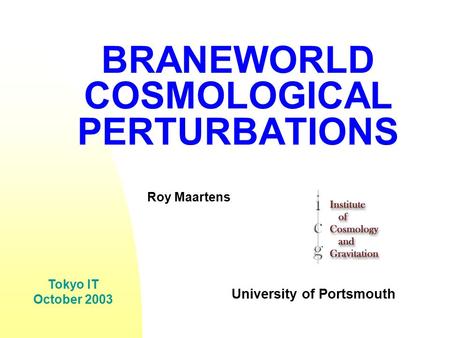 BRANEWORLD COSMOLOGICAL PERTURBATIONS