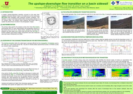 The upslope-downslope flow transition on a basin sidewall D. Martínez (1,2), C. D. Whiteman (1), S. W. Hoch (1), M. Lehner (1) and J. Cuxart (2) (1) University.