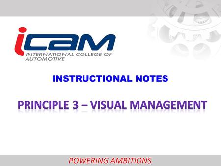 1.Provide real-time information on work place status by a combination of simple, effective visual information aids that allow employees to understand.