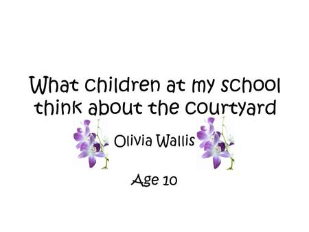 What children at my school think about the courtyard