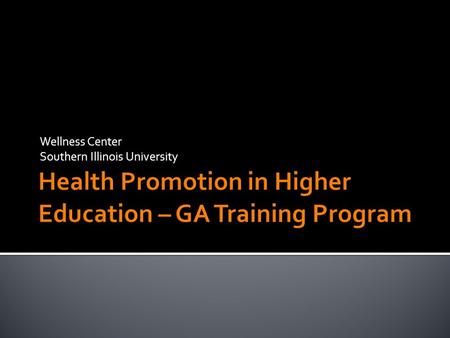 Wellness Center Southern Illinois University. The Mission of the Wellness Center is to support Southern Illinois University community through evidence-informed,