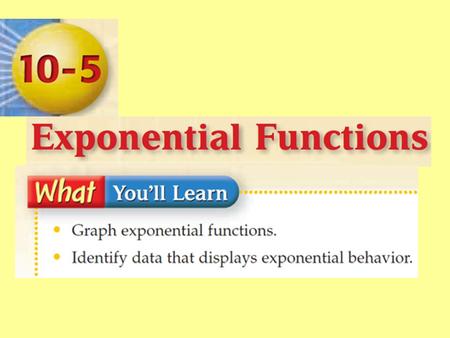 exponential functions