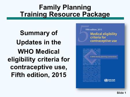 Family Planning Training Resource Package